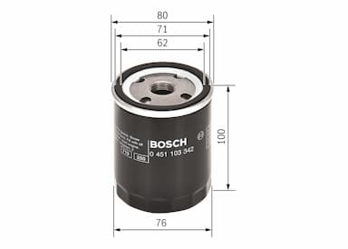 Eļļas filtrs BOSCH 0 451 103 342 5