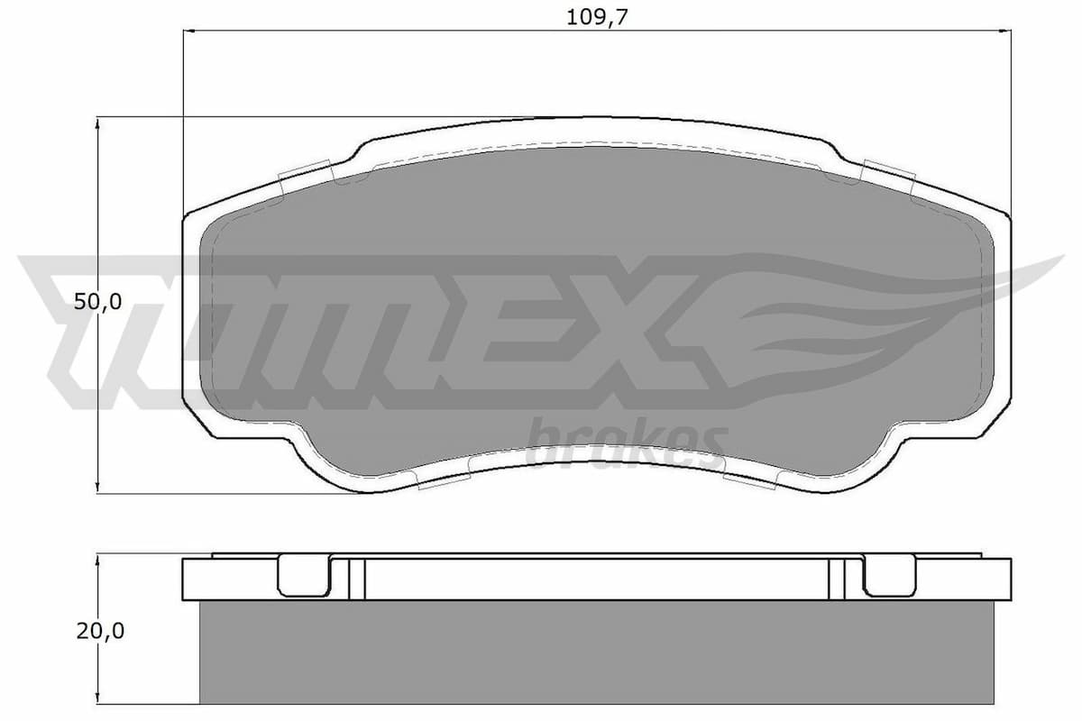 Bremžu uzliku kompl., Disku bremzes TOMEX Brakes TX 12-46 1