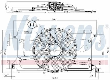 Ventilators, Motora dzesēšanas sistēma NISSENS 85697 6