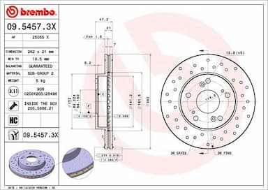 Bremžu diski BREMBO 09.5457.3X 1