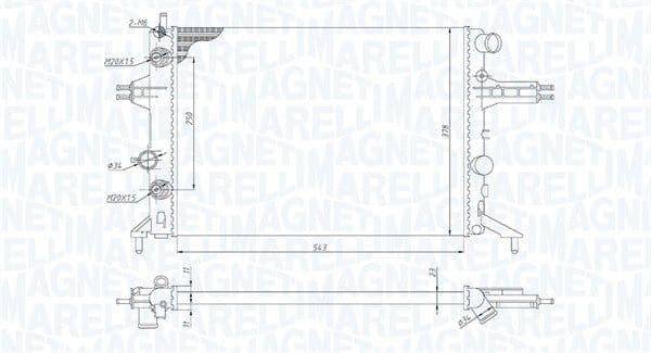 Radiators, Motora dzesēšanas sistēma MAGNETI MARELLI 350213192800 1