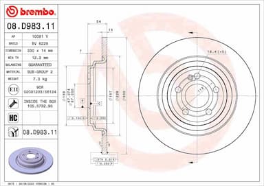 Bremžu diski BREMBO 08.D983.11 1