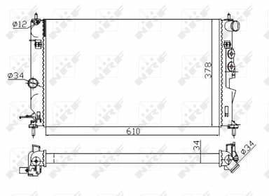 Radiators, Motora dzesēšanas sistēma NRF 50563A 1