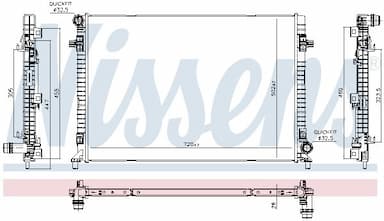 Radiators, Motora dzesēšanas sistēma NISSENS 606705 2