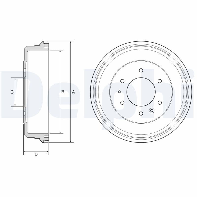 Bremžu trumulis DELPHI BF581 1