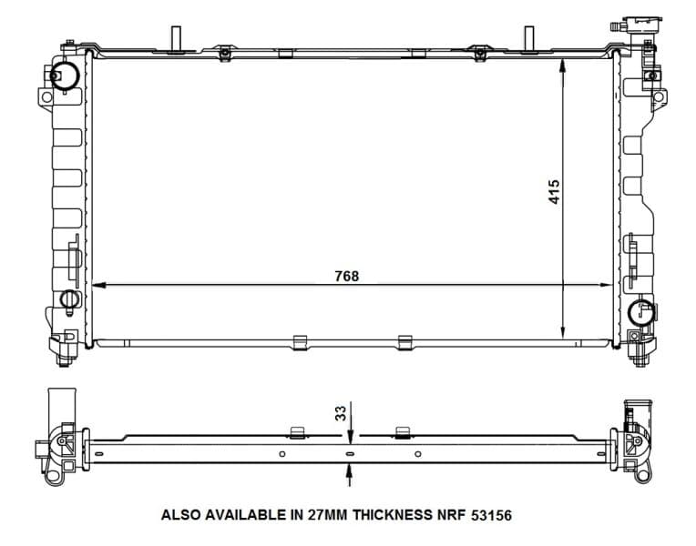 Radiators, Motora dzesēšanas sistēma NRF 56133 1