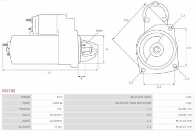 Starteris AS-PL S6210S 5