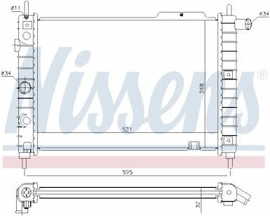 Radiators, Motora dzesēšanas sistēma NISSENS 63058A 5