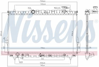 Radiators, Motora dzesēšanas sistēma NISSENS 67030 2