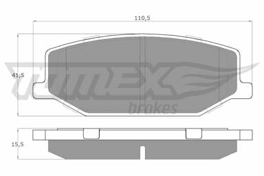 Bremžu uzliku kompl., Disku bremzes TOMEX Brakes TX 19-36 1