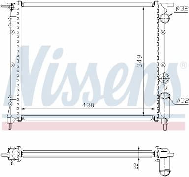 Radiators, Motora dzesēšanas sistēma NISSENS 63919 5