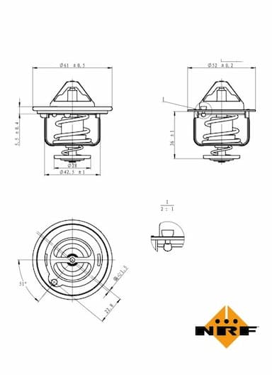 Termostats, Dzesēšanas šķidrums NRF 725143 5