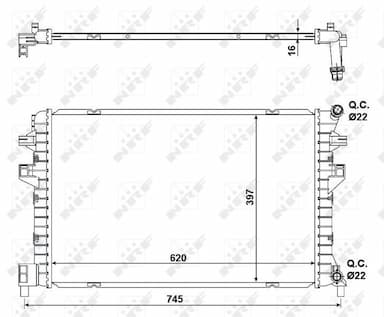 Radiators, Motora dzesēšanas sistēma NRF 58471 5