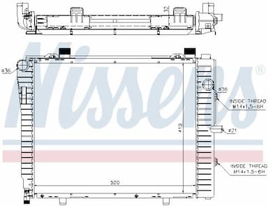 Radiators, Motora dzesēšanas sistēma NISSENS 62712A 5