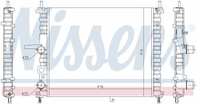 Radiators, Motora dzesēšanas sistēma NISSENS 617878 5
