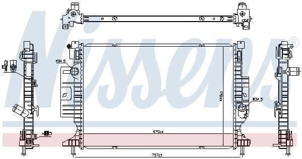 Radiators, Motora dzesēšanas sistēma NISSENS 606387 1