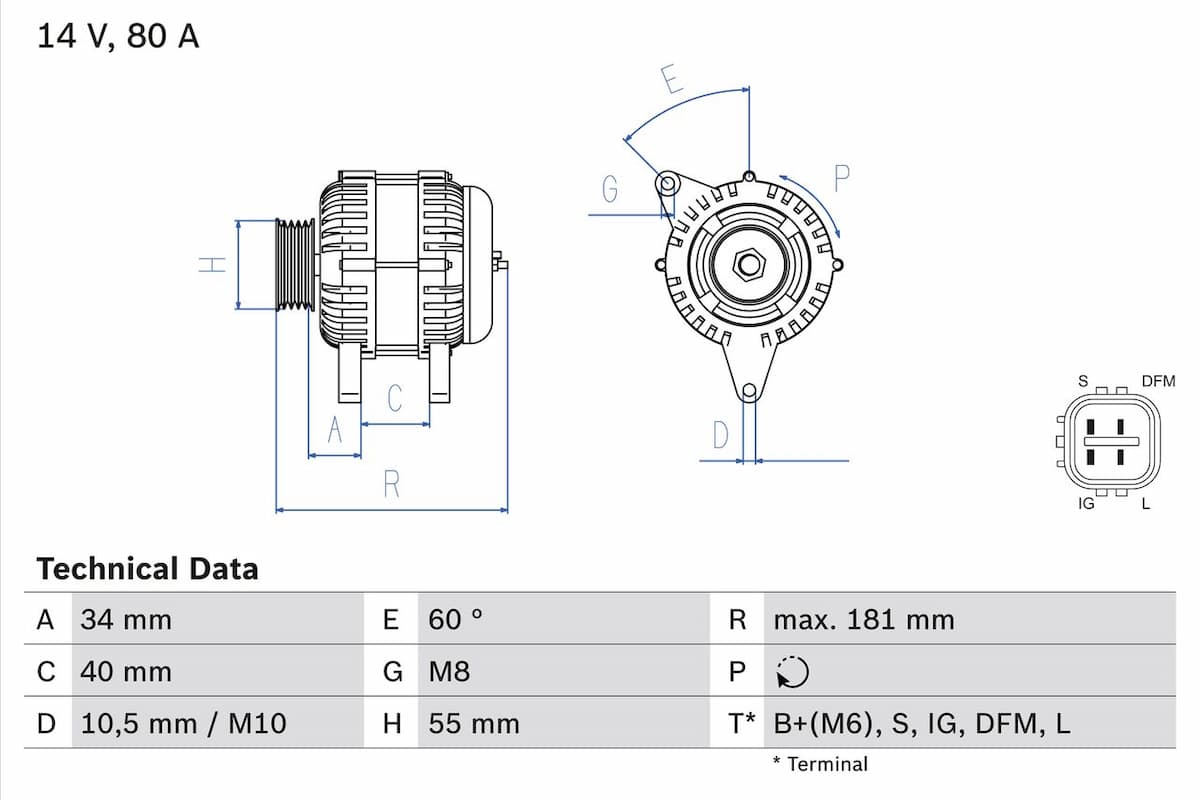 Ģenerators BOSCH 0 986 042 660 1