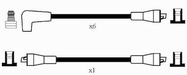 Augstsprieguma vadu komplekts NGK 2475 2