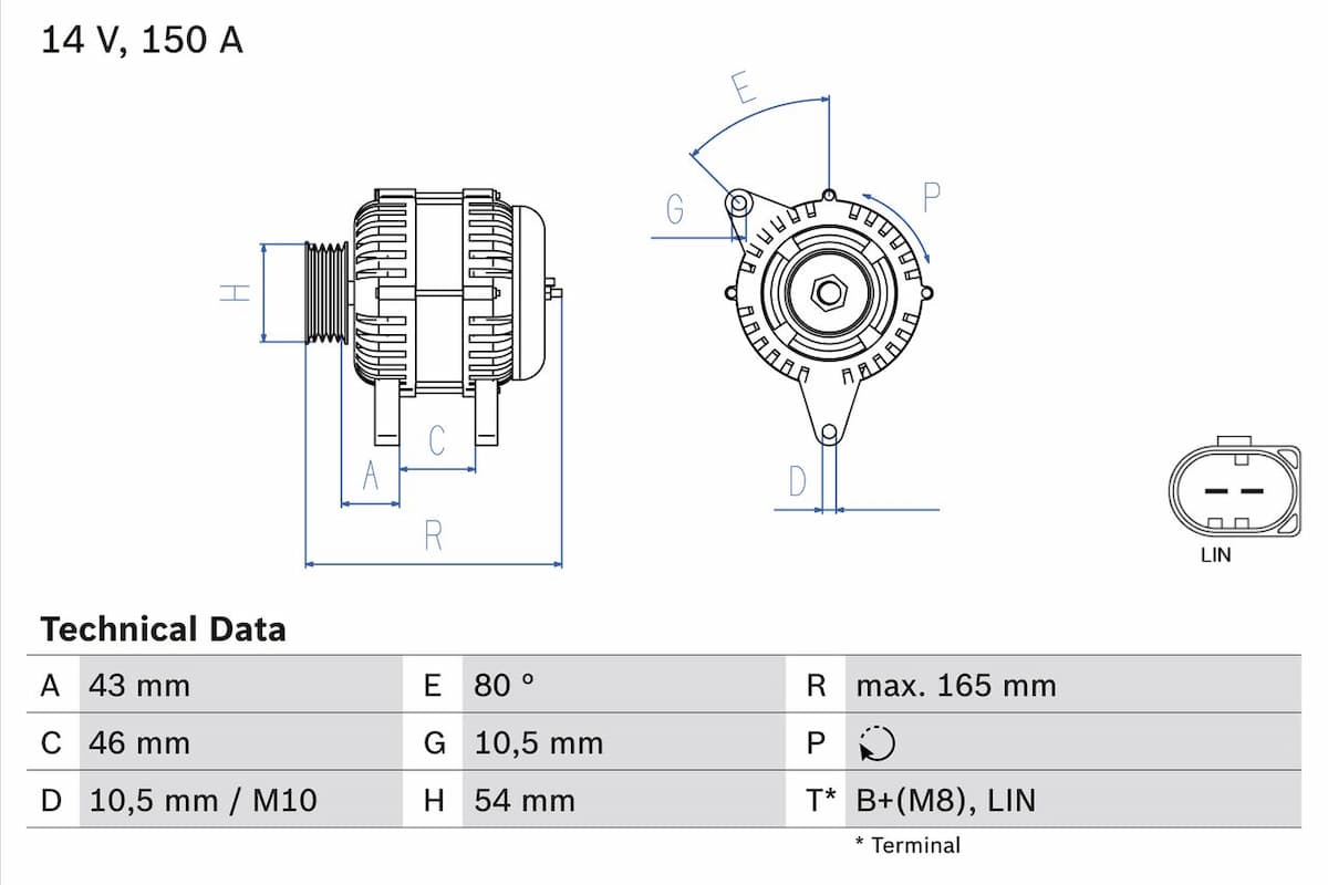 Ģenerators BOSCH 0 986 081 400 1