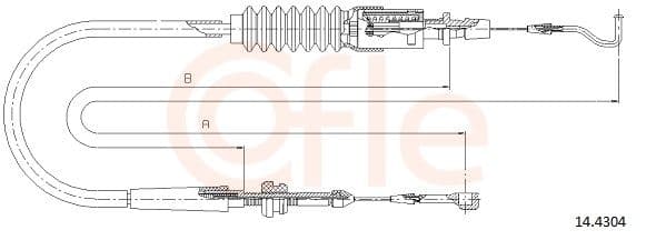Akseleratora trose COFLE 92.14.4304 1