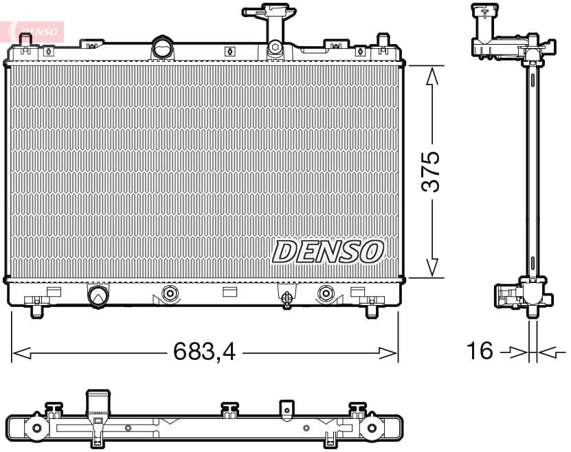 Radiators, Motora dzesēšanas sistēma DENSO DRM47041 1