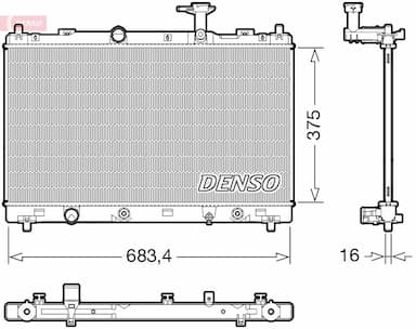 Radiators, Motora dzesēšanas sistēma DENSO DRM47041 1