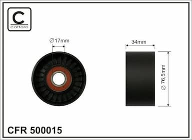 Spriegotājrullītis, Ķīļrievu siksna CAFFARO 500015 1