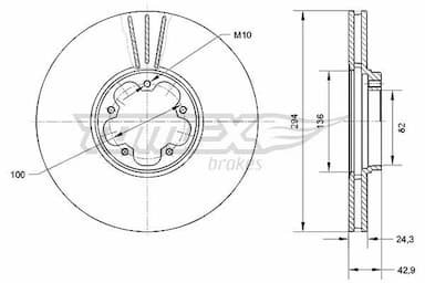 Bremžu diski TOMEX Brakes TX 70-96 1