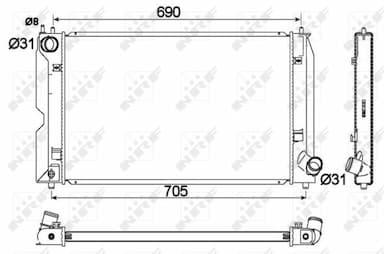 Radiators, Motora dzesēšanas sistēma NRF 53765 1