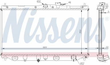 Radiators, Motora dzesēšanas sistēma NISSENS 62279A 5