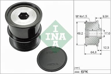 Ģeneratora brīvgaitas mehānisms Schaeffler INA 535 0284 10 1