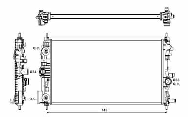 Radiators, Motora dzesēšanas sistēma NRF 53143 1