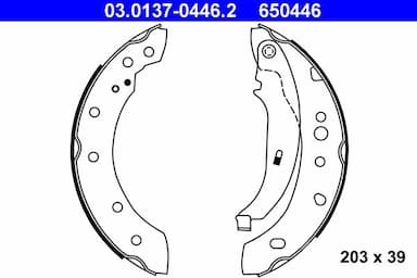 Bremžu loku komplekts ATE 03.0137-0446.2 1