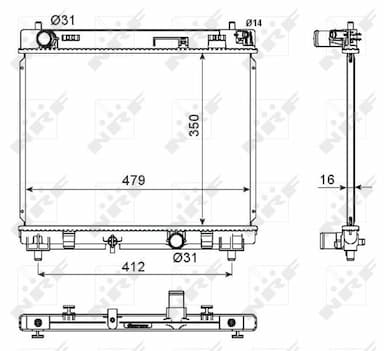 Radiators, Motora dzesēšanas sistēma NRF 53667 4