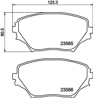 Bremžu uzliku kompl., Disku bremzes HELLA 8DB 355 009-741 1