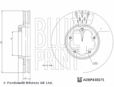 Bremžu diski BLUE PRINT ADBP430075 3