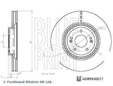 Bremžu diski BLUE PRINT ADBP430077 3