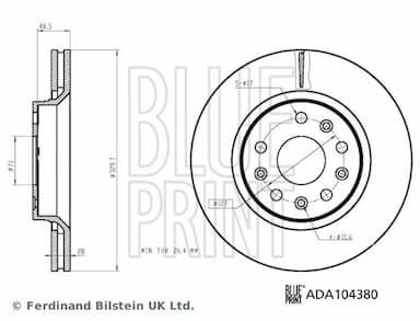 Bremžu diski BLUE PRINT ADA104380 1