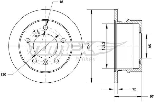 Bremžu diski TOMEX Brakes TX 70-90 1