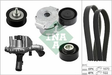 Ūdenssūknis + ķīļrievu siksnas komplekts Schaeffler INA 529 0301 30 1