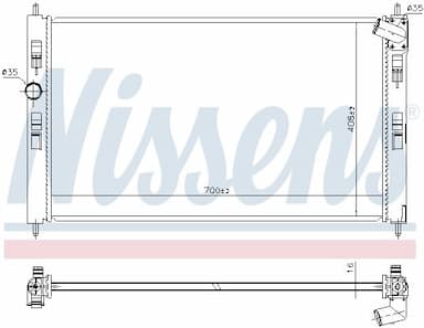 Radiators, Motora dzesēšanas sistēma NISSENS 636033 5