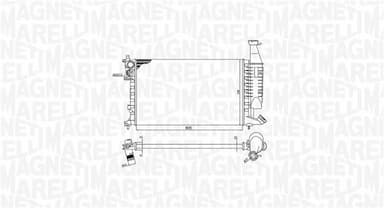 Radiators, Motora dzesēšanas sistēma MAGNETI MARELLI 350213186400 2