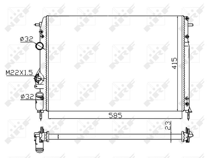 Radiators, Motora dzesēšanas sistēma NRF 58175A 1