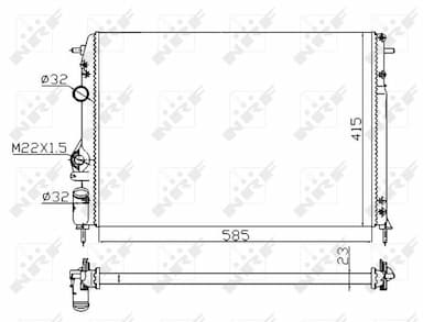 Radiators, Motora dzesēšanas sistēma NRF 58175A 1