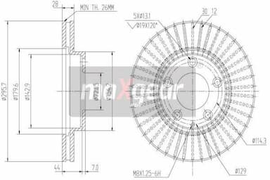 Bremžu diski MAXGEAR 19-2387 1