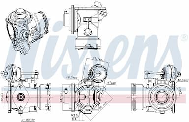 Izpl. gāzu recirkulācijas vārsts NISSENS 98346 7