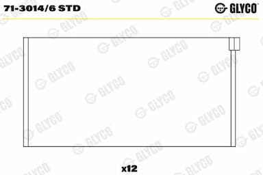 Klaņa gultnis GLYCO 71-3014/6 STD 1