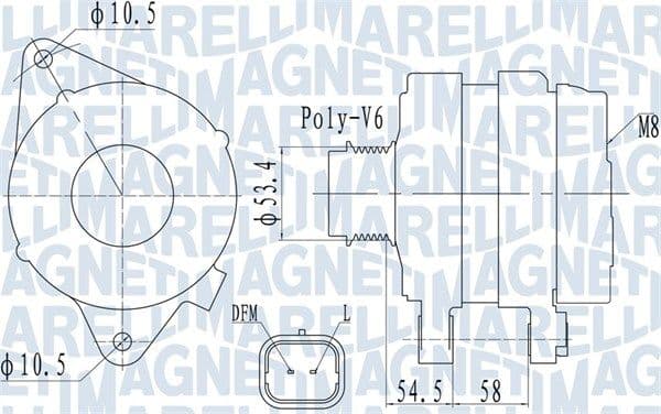 Ģenerators MAGNETI MARELLI 063732142010 1