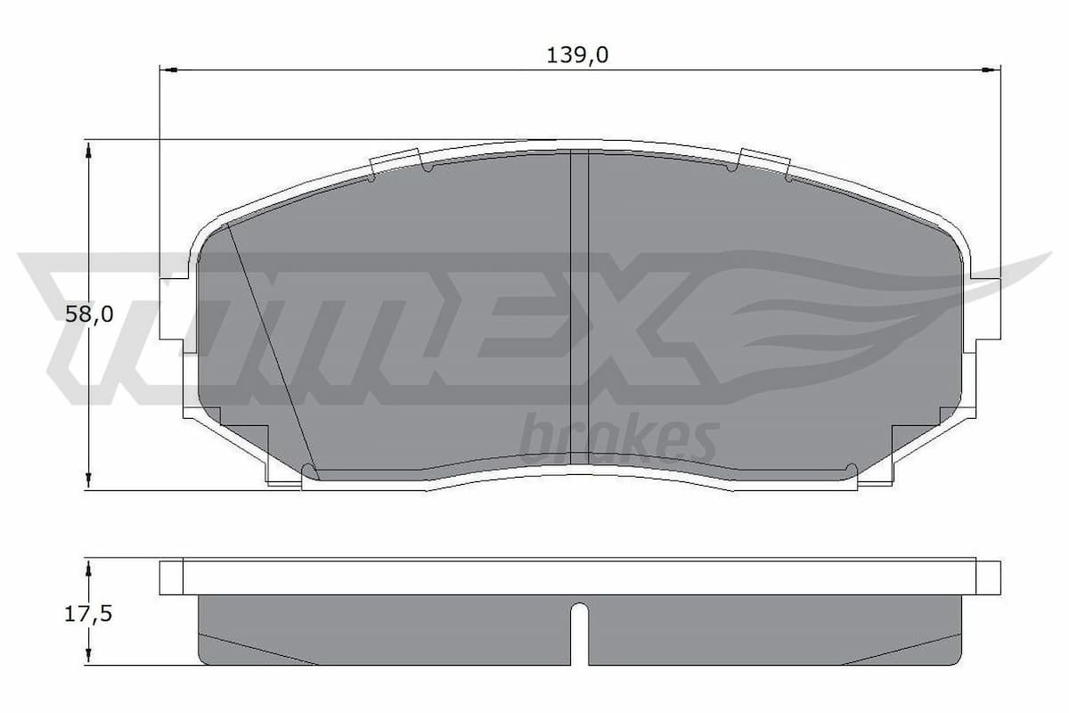 Bremžu uzliku kompl., Disku bremzes TOMEX Brakes TX 17-42 1