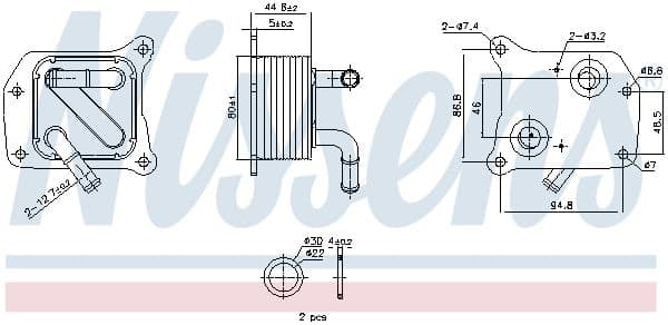 Eļļas radiators, Motoreļļa NISSENS 91519 1